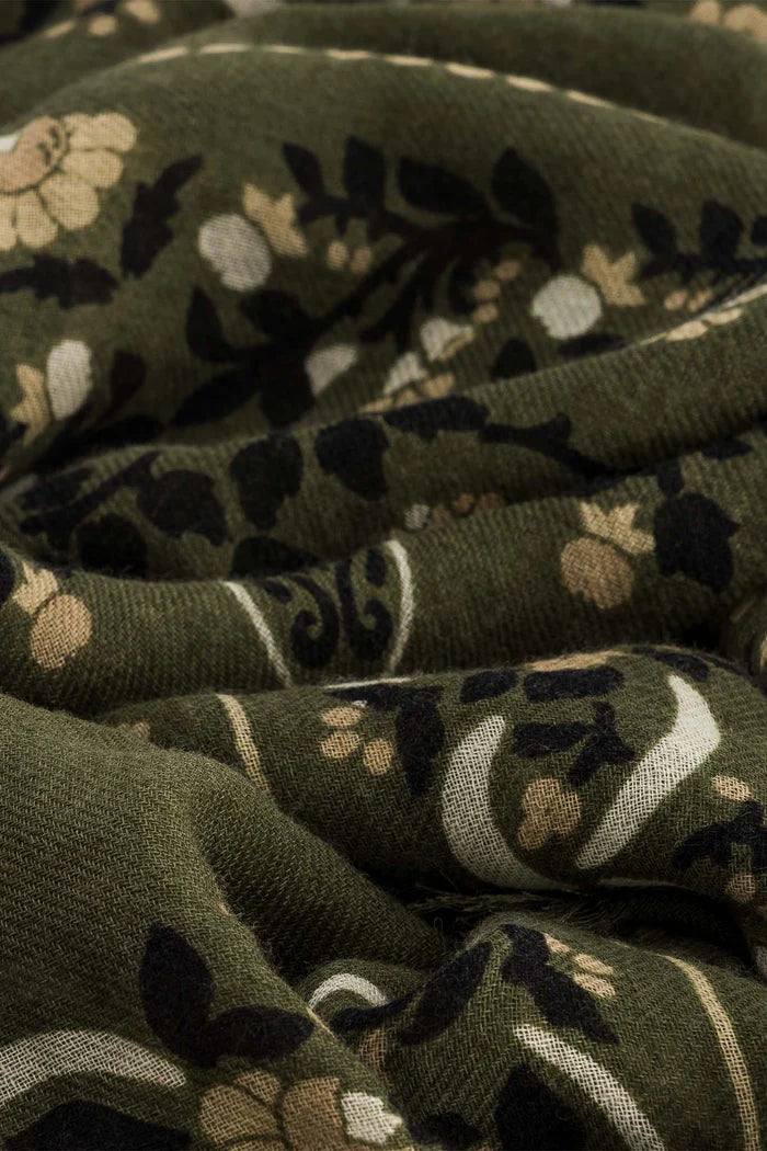 Scarf Secret Garden Olive
