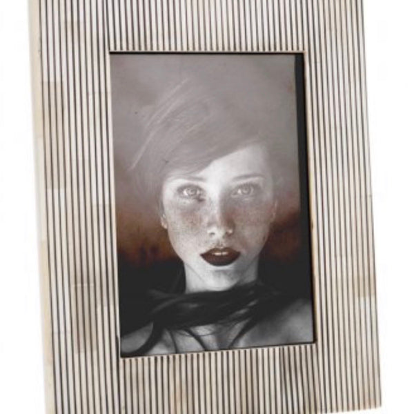 Pin Stripe White & Black Frame 5 x 7