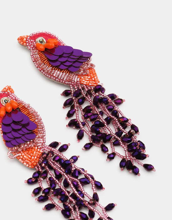 Kingfisher Earrings Purple