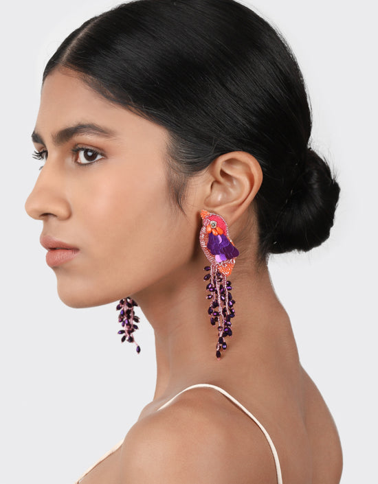 Kingfisher Earrings Purple