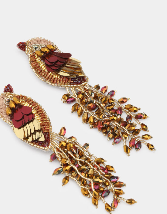 Kingfisher Earrings Rust