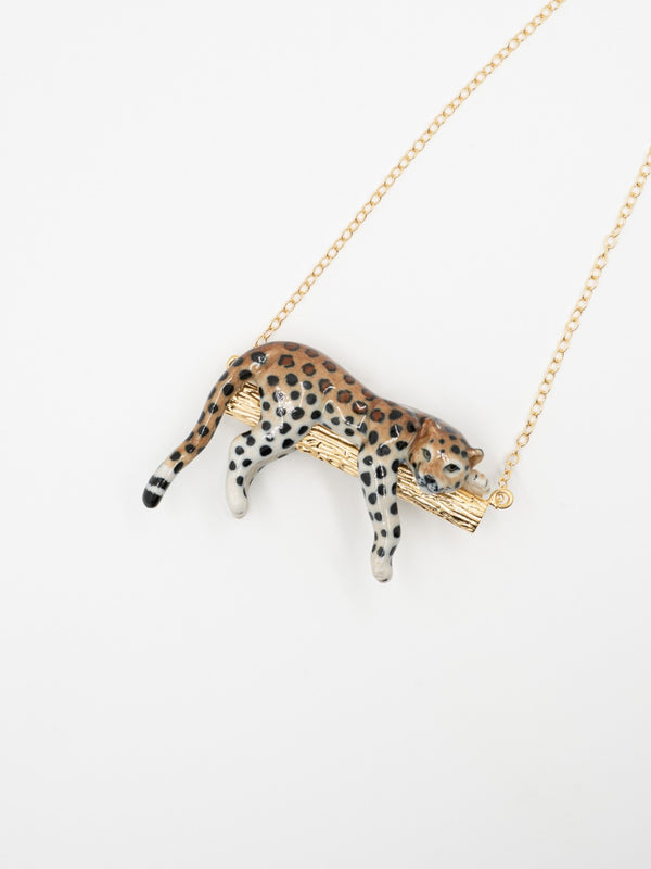 Leopard on a Branch Necklace - Nach