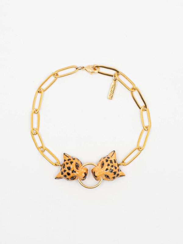 Leopards Biting Ring Bracelet - Nach