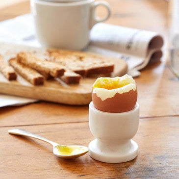 Egg Cup Marble White