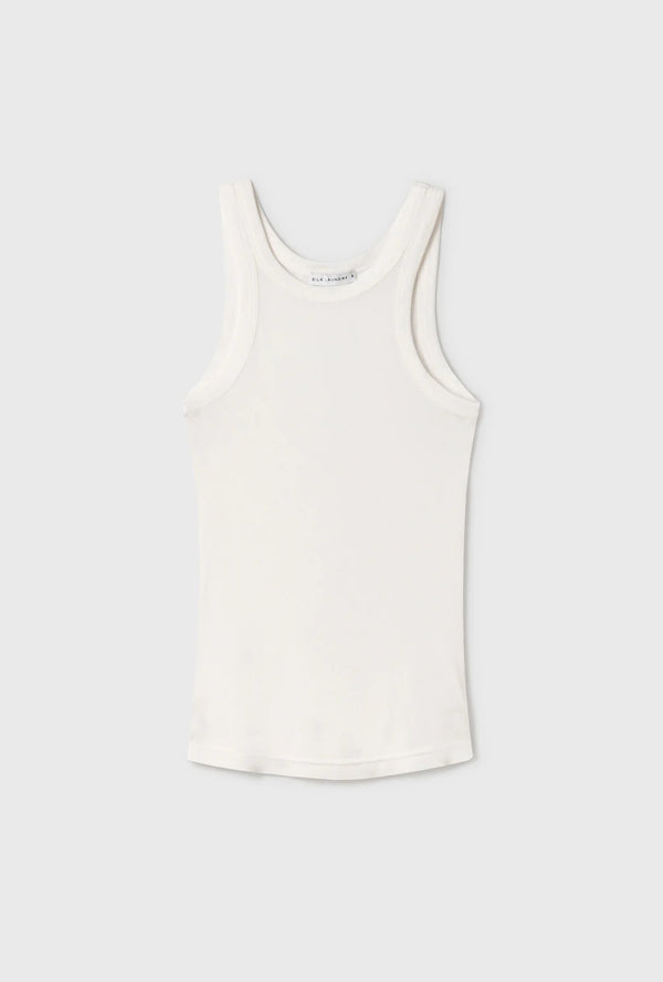 Silk Laundry White Jersey Tank