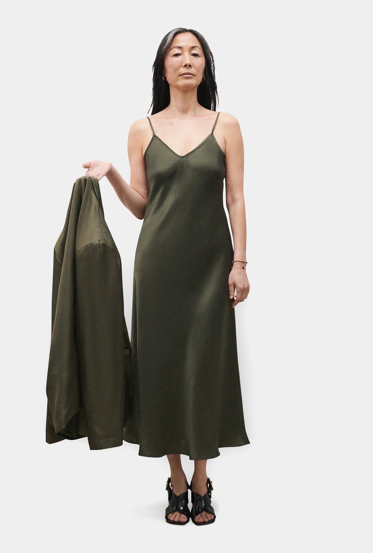 90s Slip Dress Pine