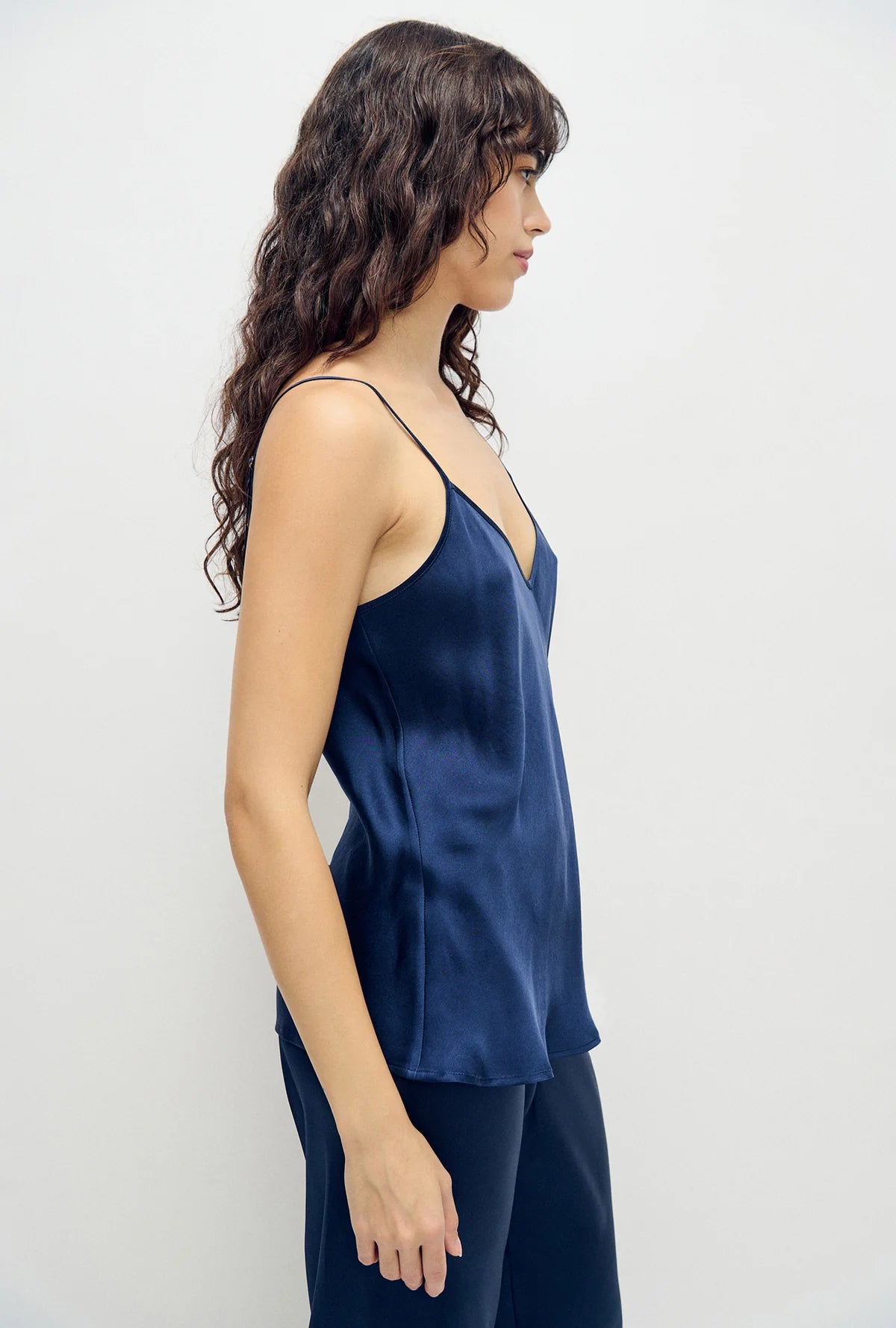Bias Cut Cami Midnight - Silk Laundry