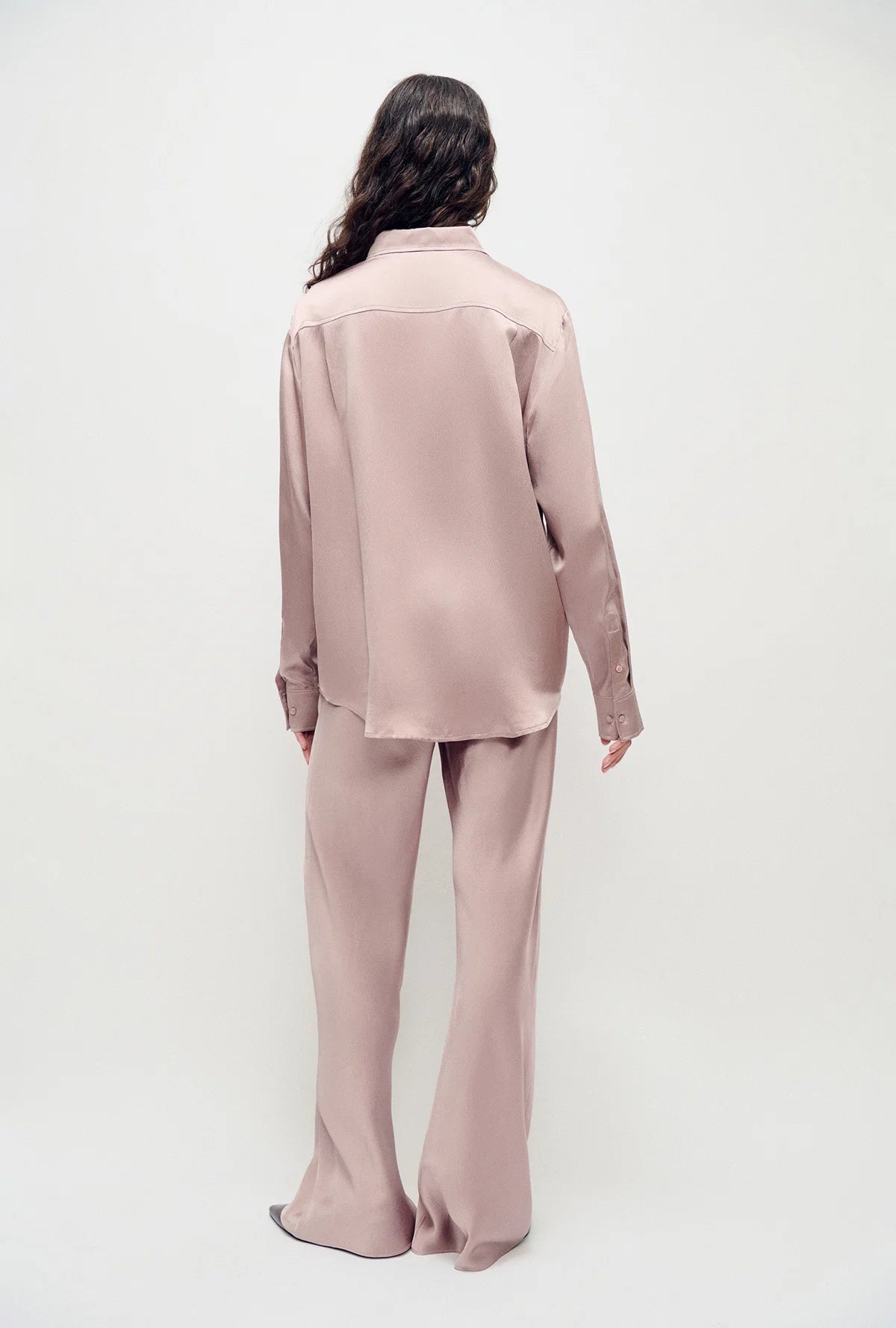 Hammered Bias Cut Pants Lasso