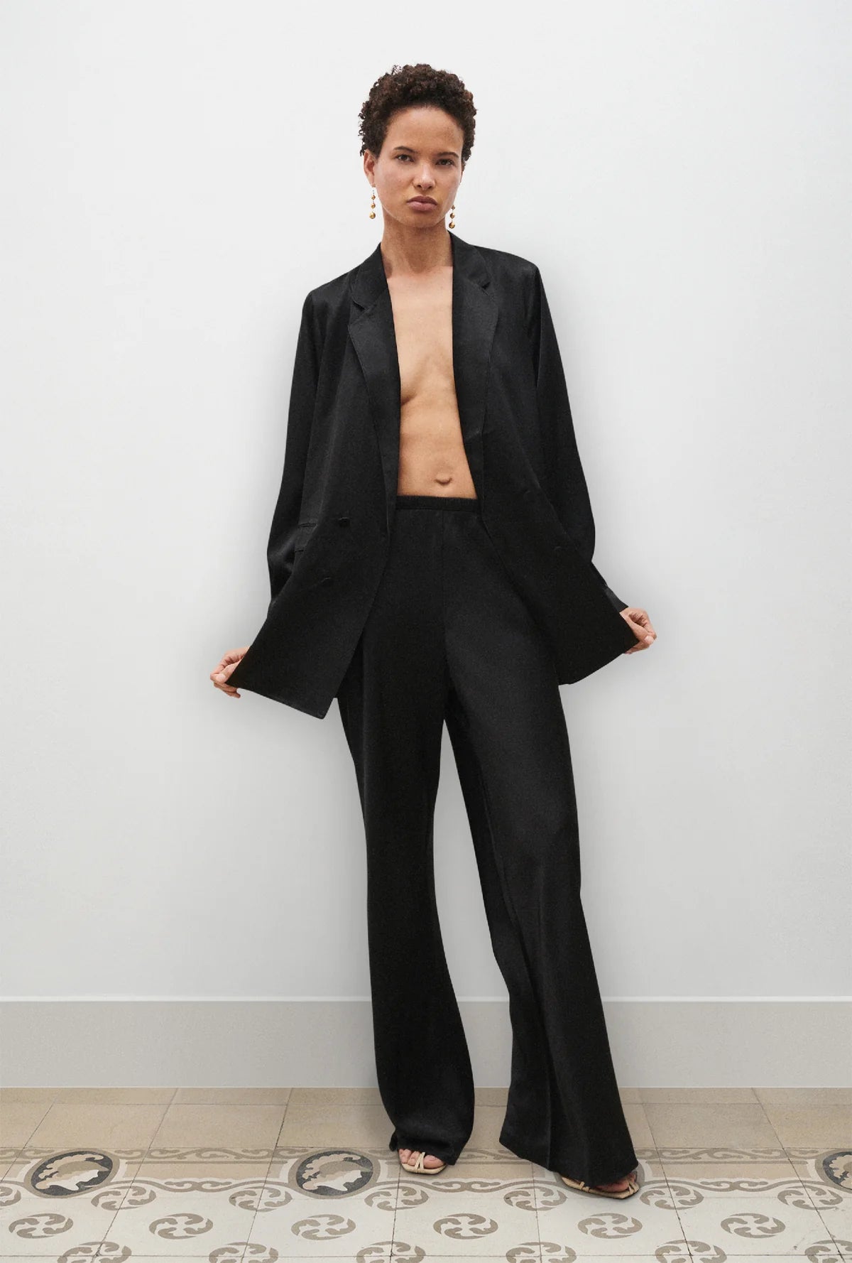 Bias Cut Pants Black - Silk Laundry