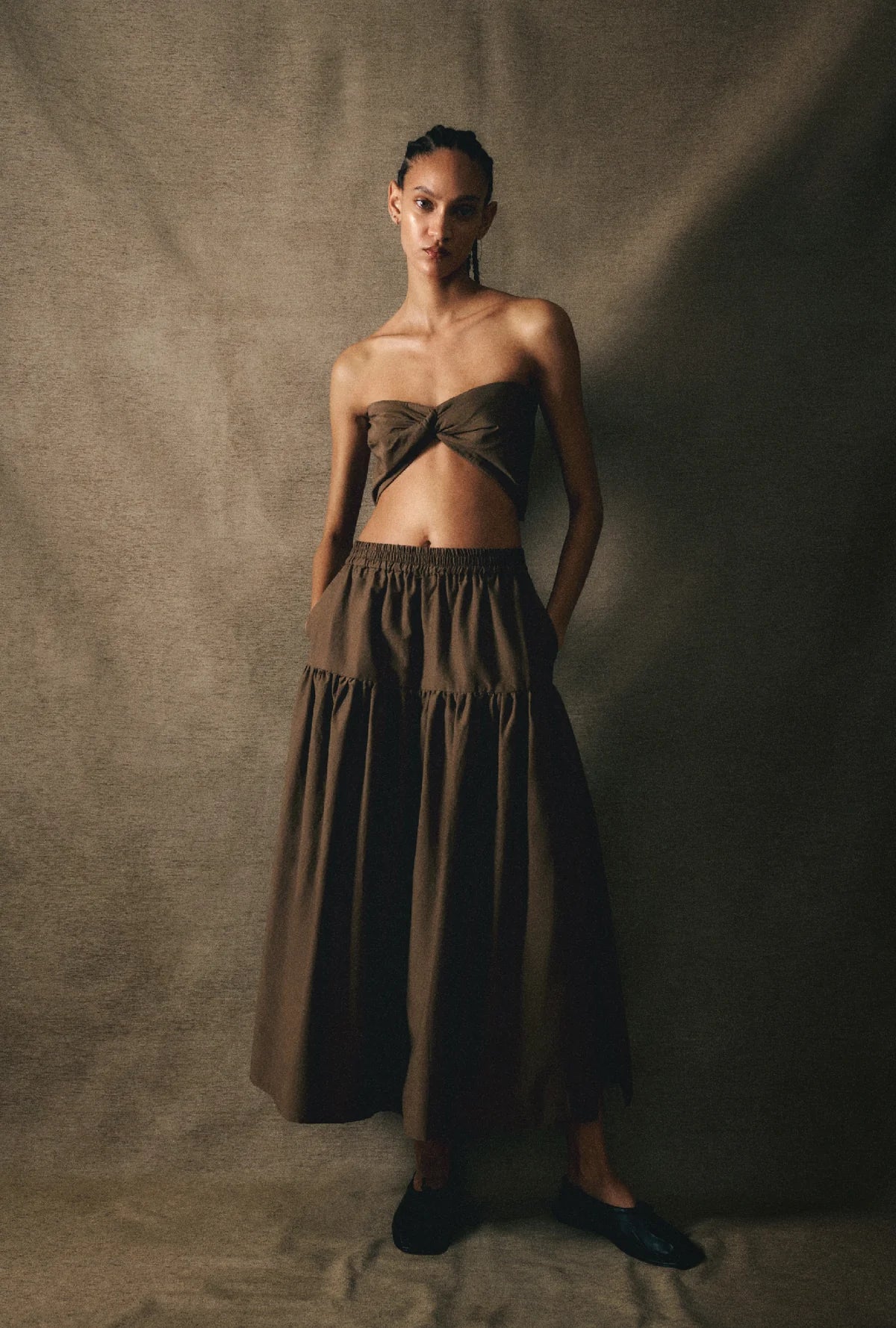 Cotton Silk Twist Top Dark Earth