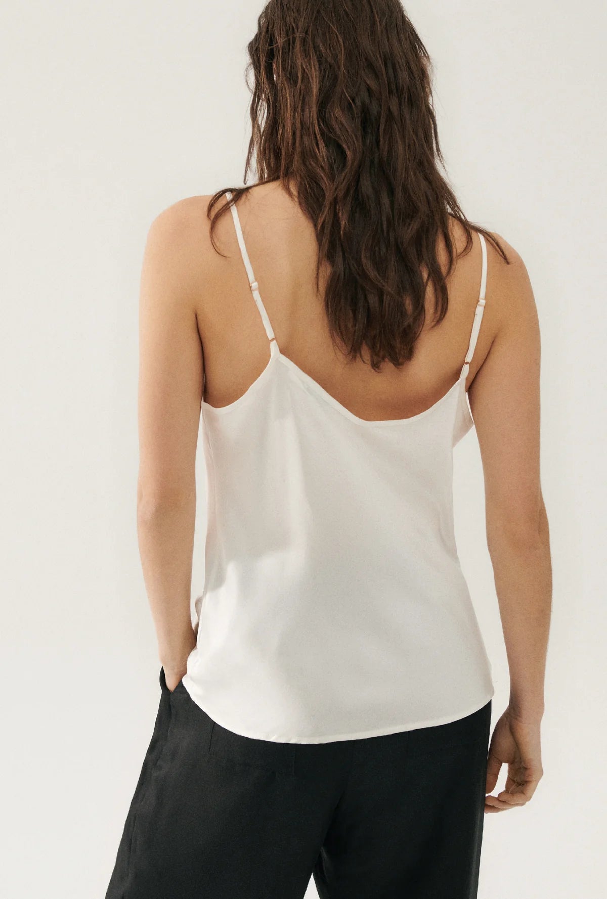 Bias Cut Cami White