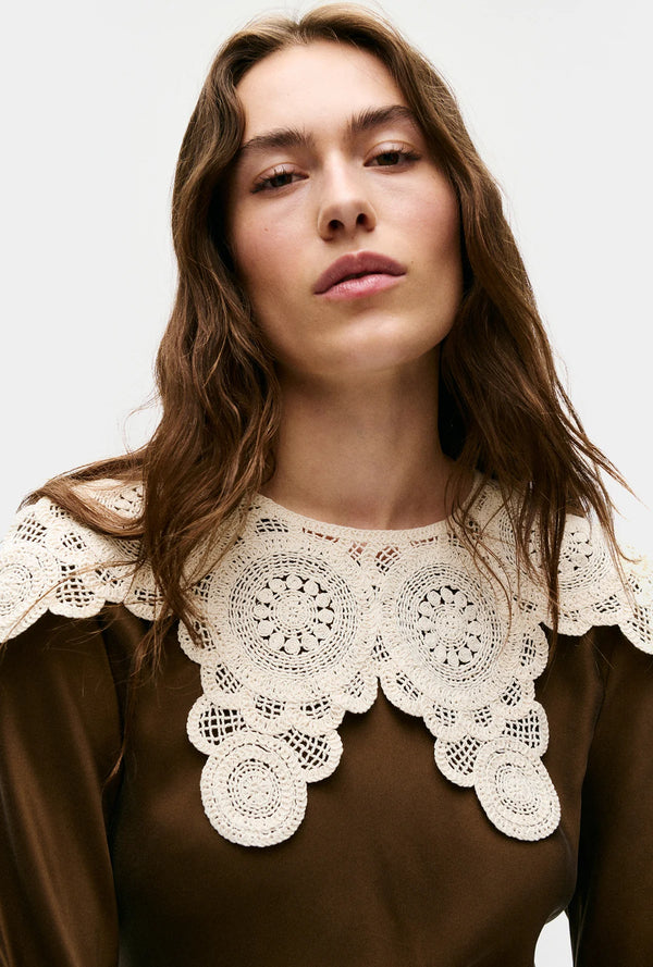 Doilies Collar Off White - Silk Laundry