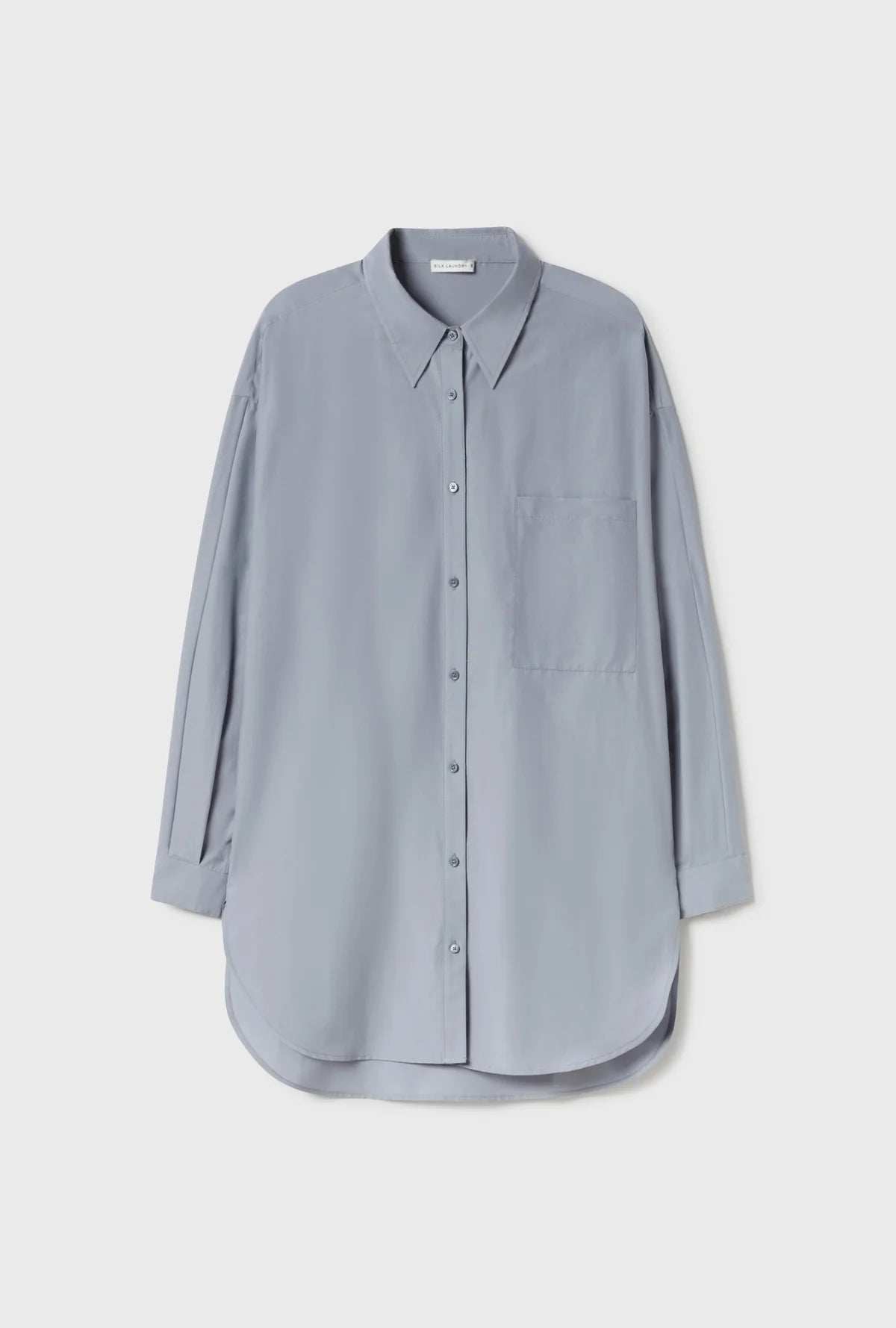 Cotton Silk Round Shirt Storm
