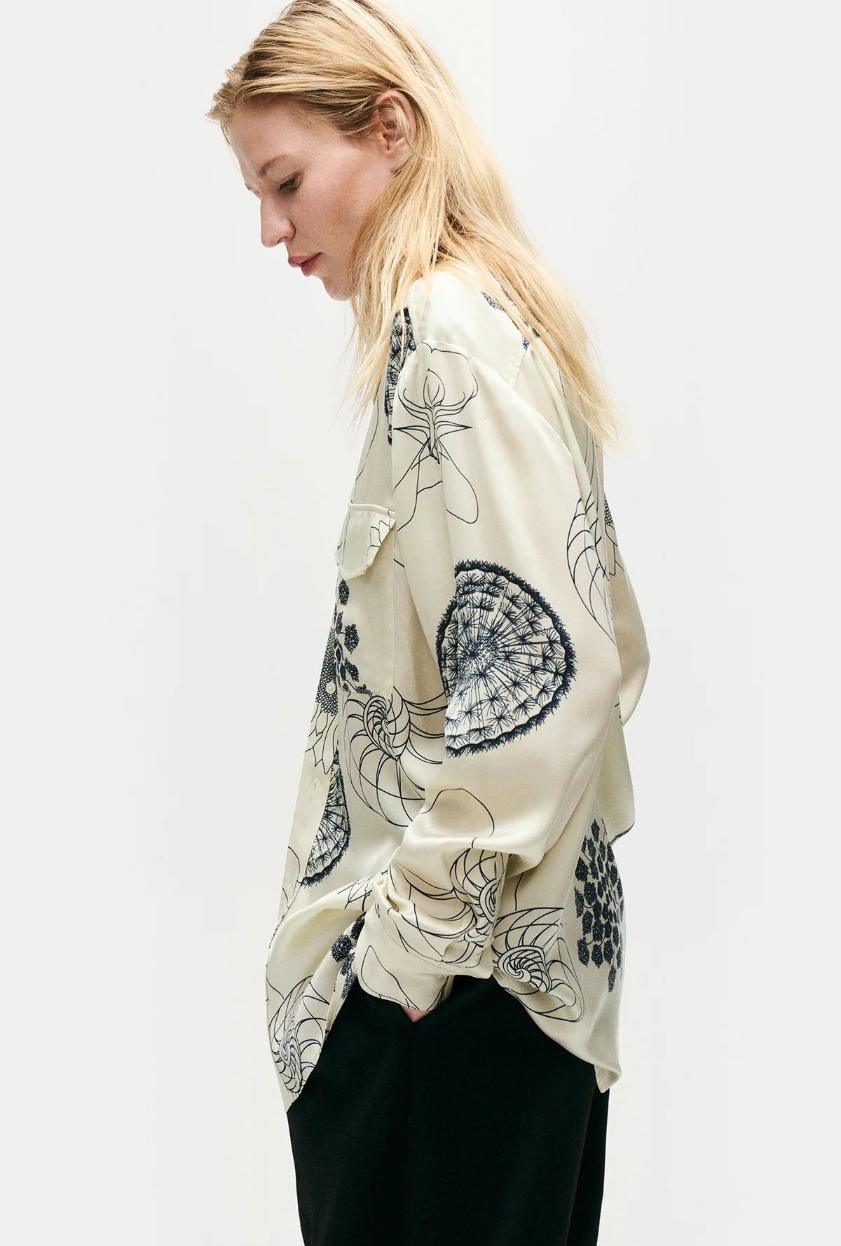 Boyfriend Shirt Fibonacci Off White