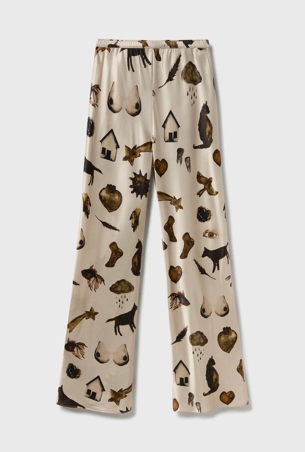 Bias Cut Pants Miracles Hazelnut - Silk Laundry