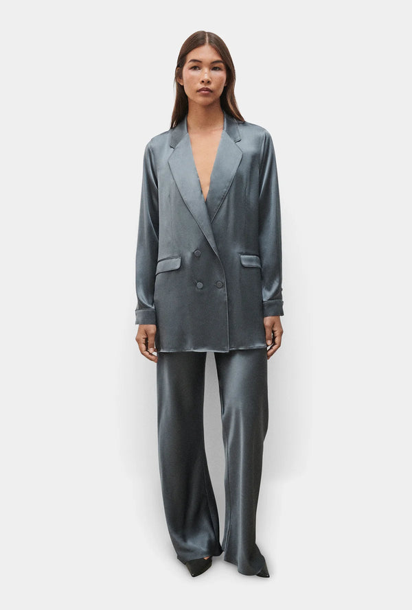 Relaxed Blazer Slate - Silk Laundry