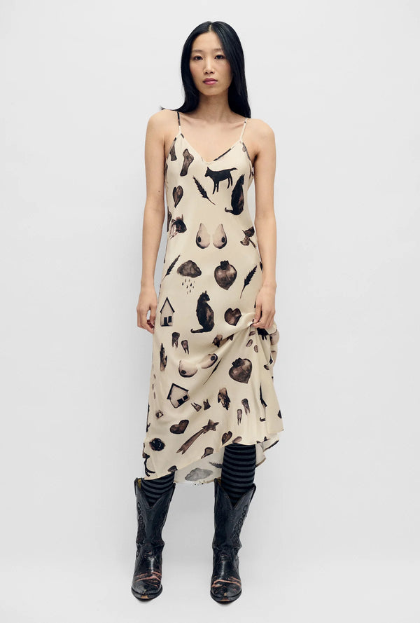 90s Slip Dress Miracles Hazelnut - Silk Laundry