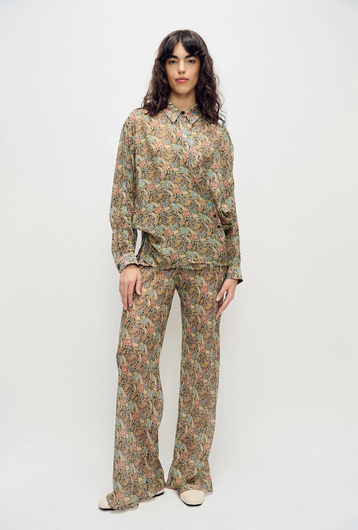 Chiffon Crossover Shirt Sugar Floral