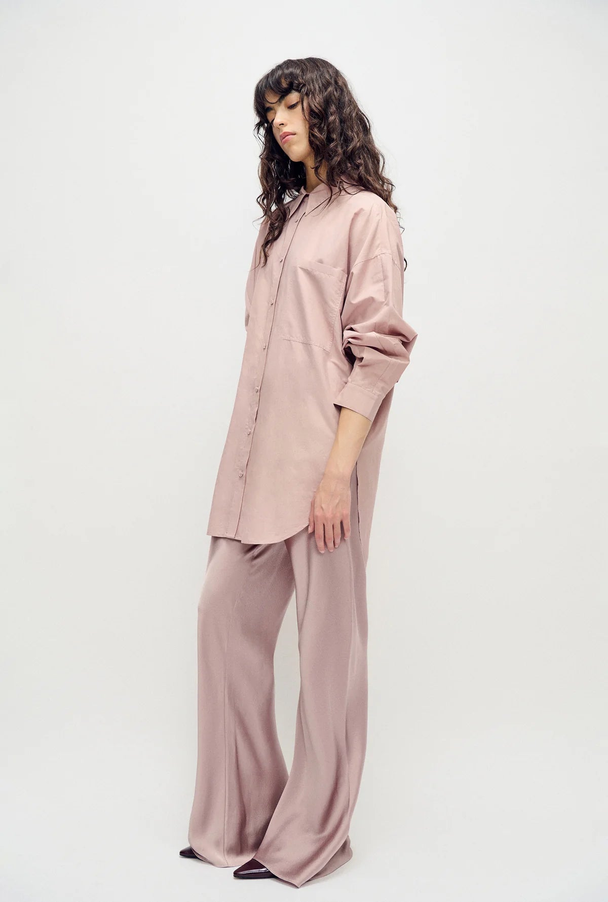 Cotton Silk Round Shirt Lasso