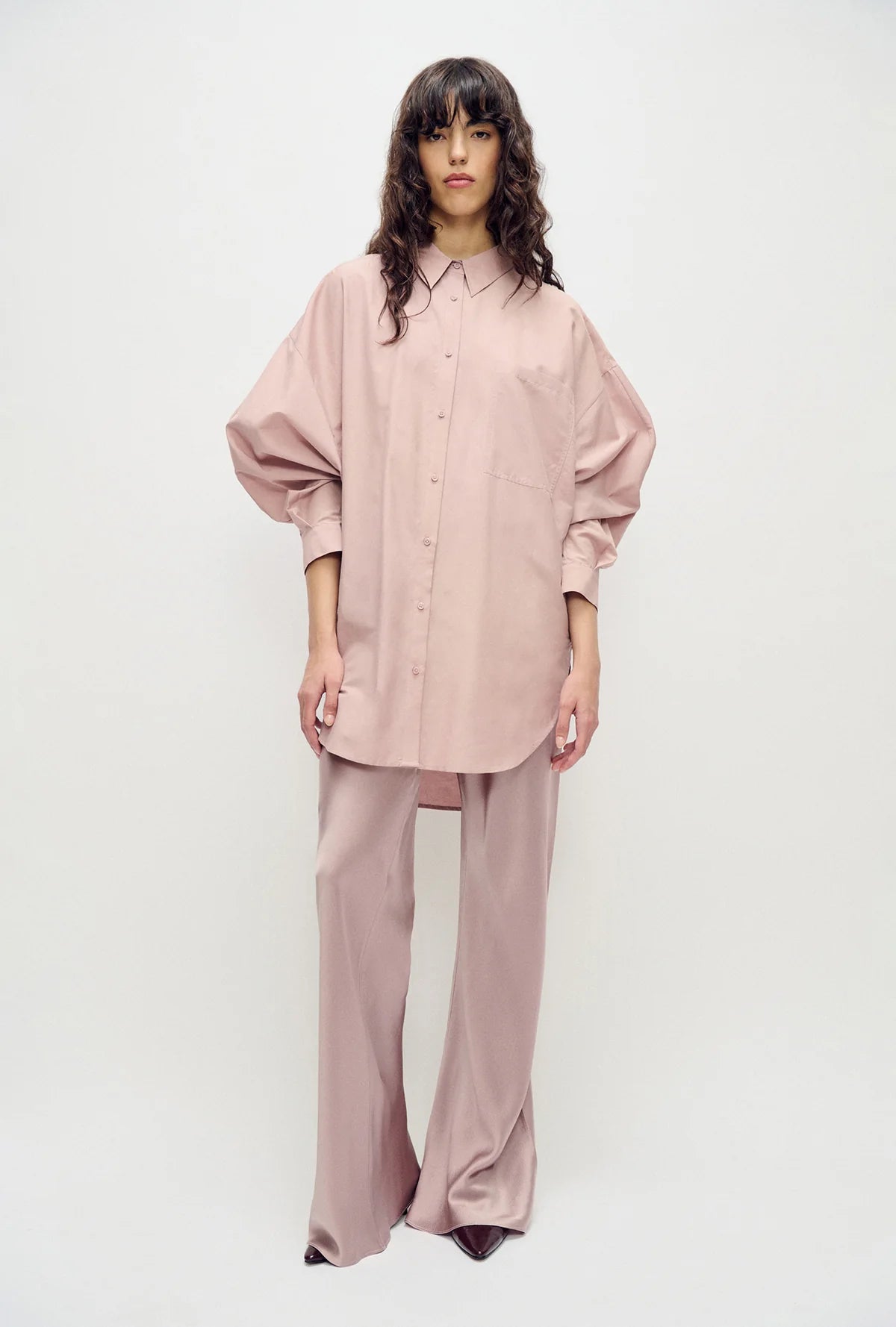 Cotton Silk Round Shirt Lasso