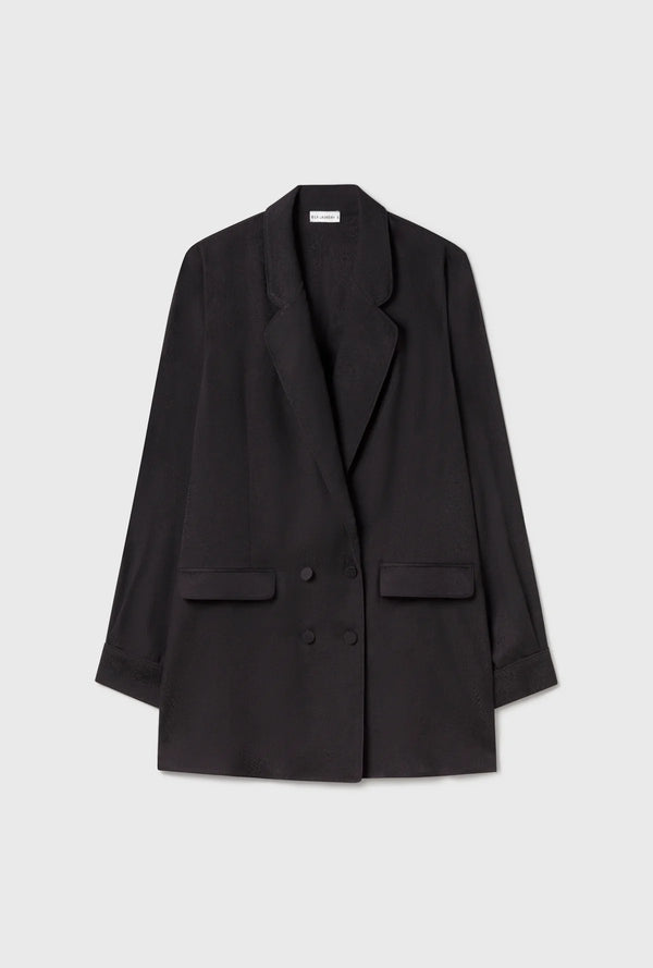 Relaxed Blazer Coral Jacquard - Silk Laundry