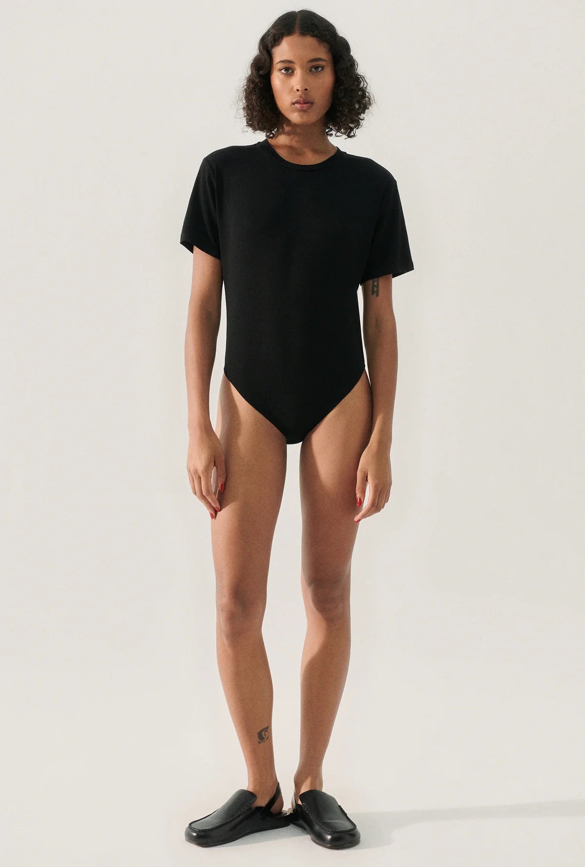 Bodysuit Tee Black - Silk Laundry