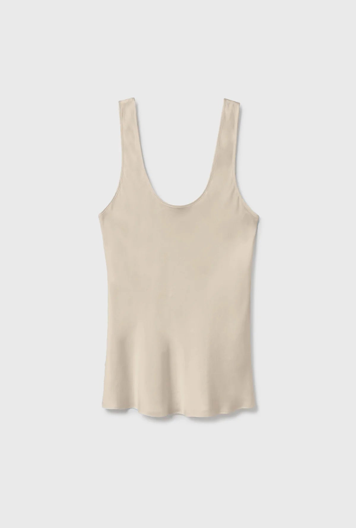 Scoop Neck Tank Hazelnut - Silk Laundry