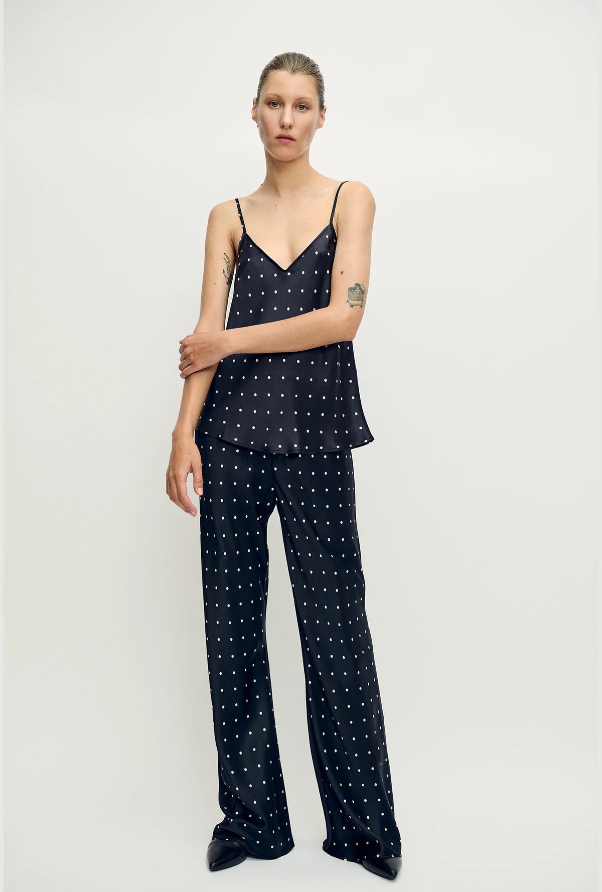 Bias Cut Cami Small Polka Dot