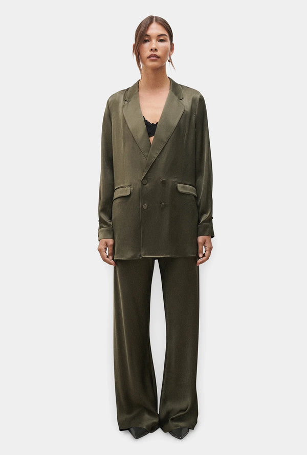 Relaxed Blazer Pine - Silk Laundry