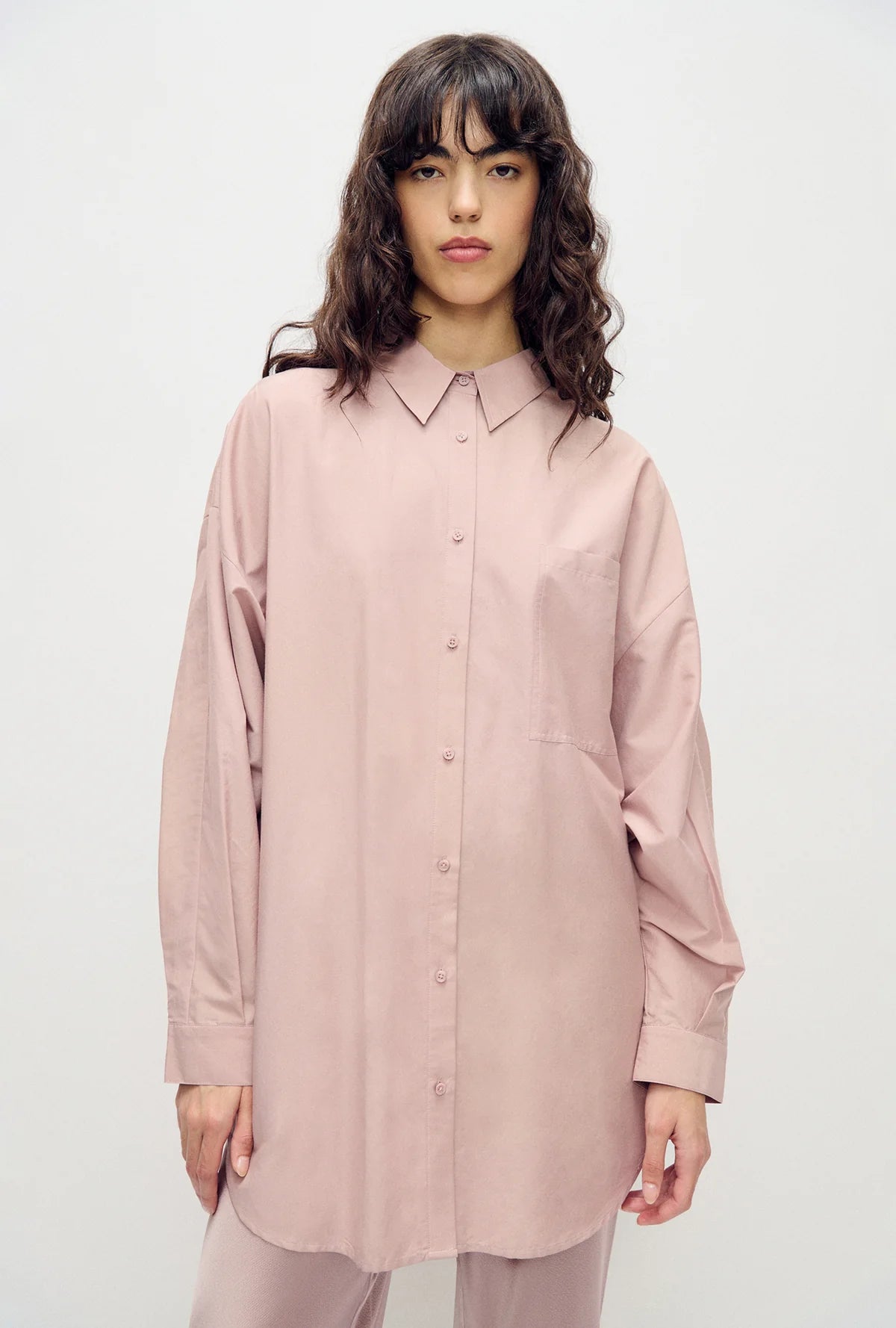 Cotton Silk Round Shirt Lasso