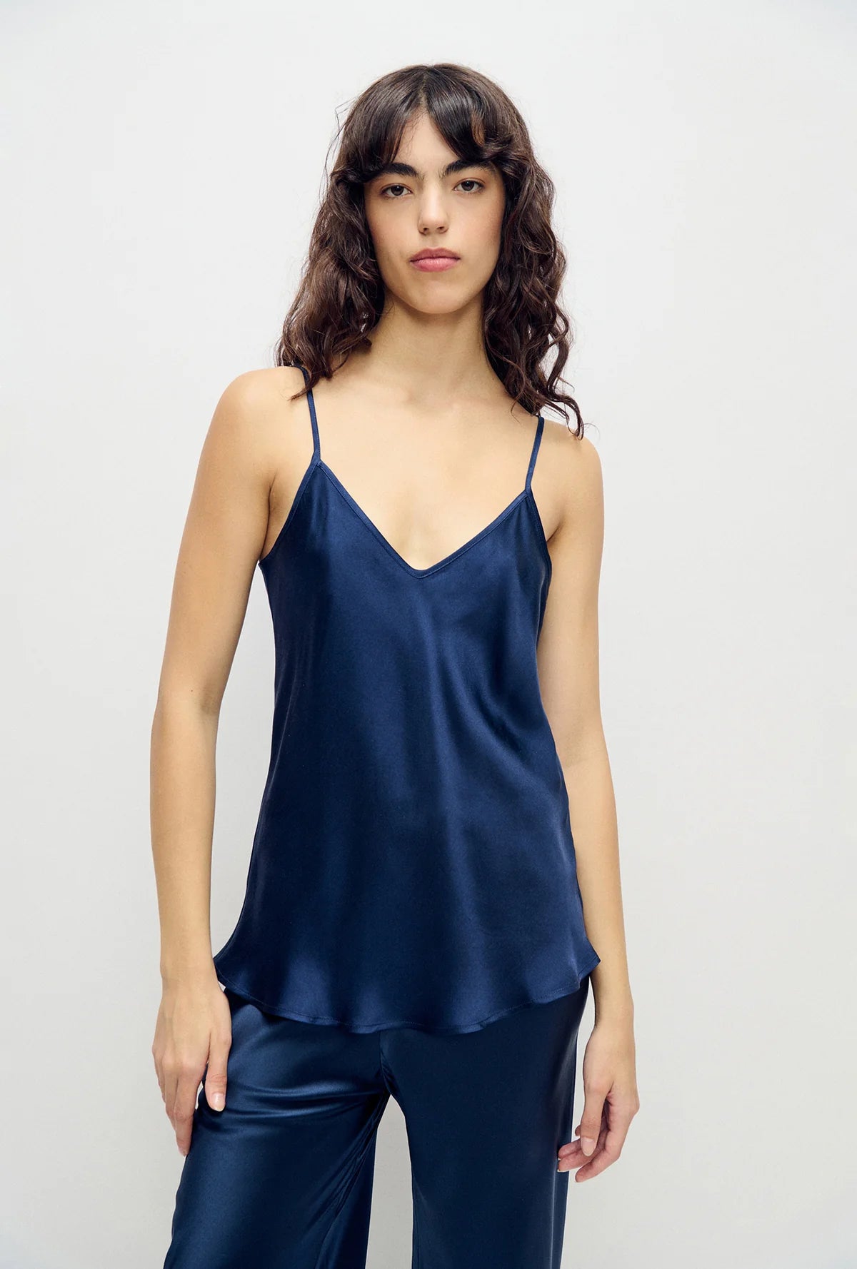 Bias Cut Cami Midnight - Silk Laundry