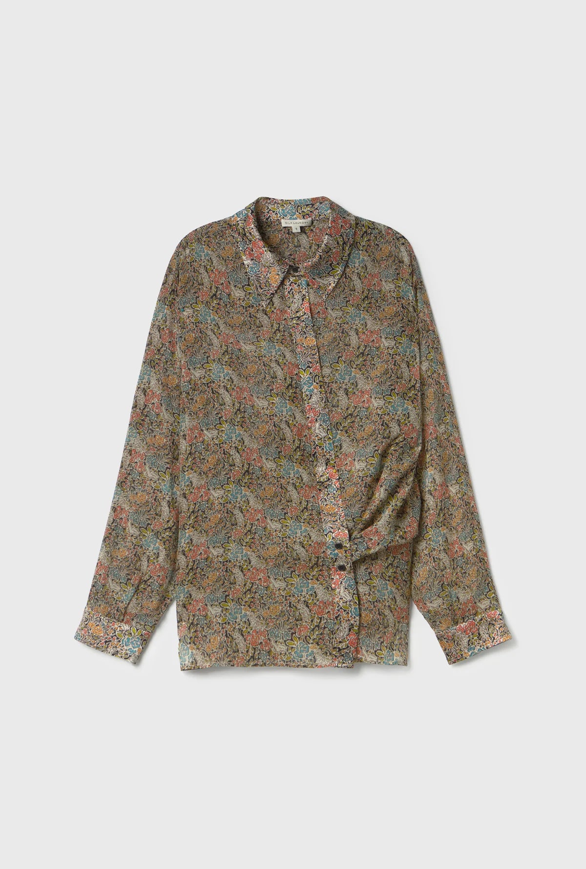 Chiffon Crossover Shirt Sugar Floral