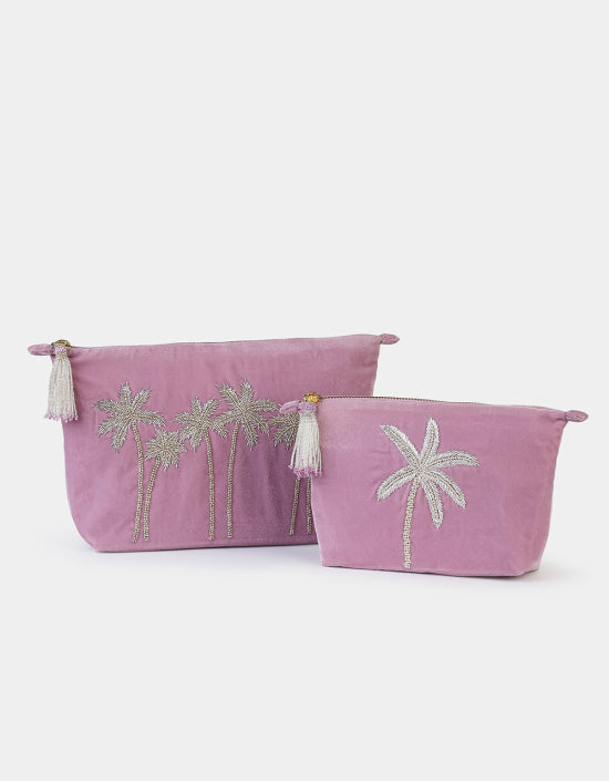 Palm Trees Make up Bag Lavender
