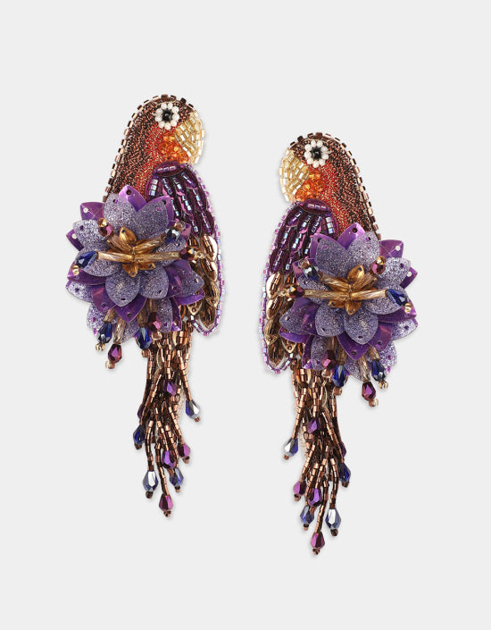 Parrot Earrings - Olivia Dar