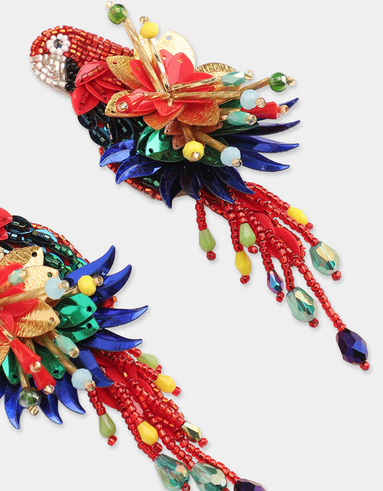 Parrot Earrings Red