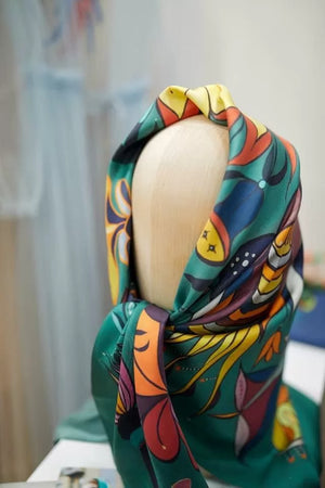 Silk Scarf “Forest song” F. Primachenko
