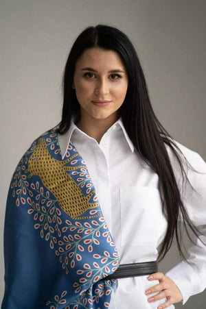 Silk Scarf “Wolfie” Mariya Primachenko
