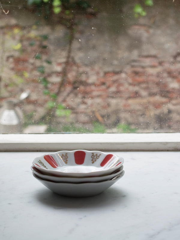 Porcelain saucer red