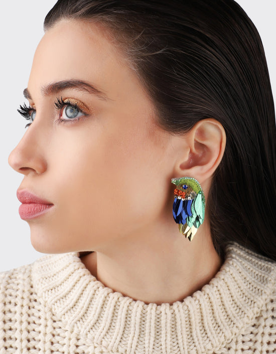 Robin Earrings Lime