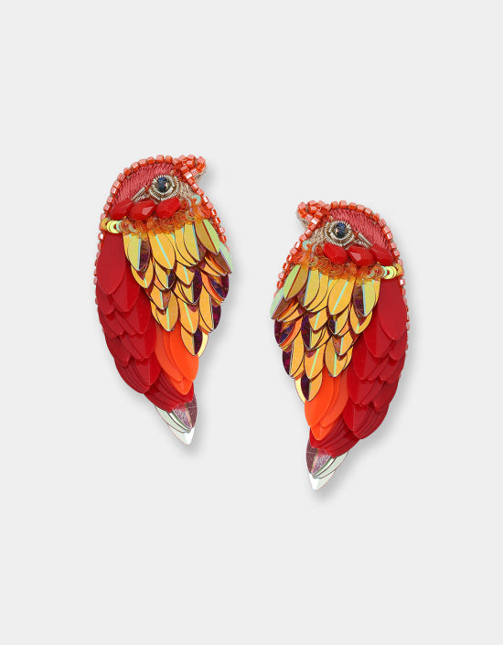 Robin Earrings Red