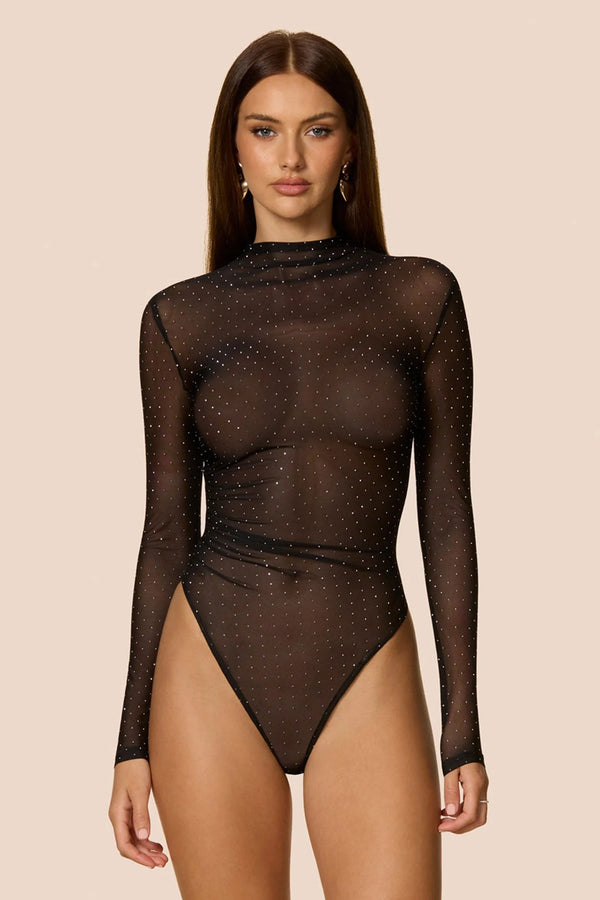 Romee Bodysuit Black Crystal - Nookie