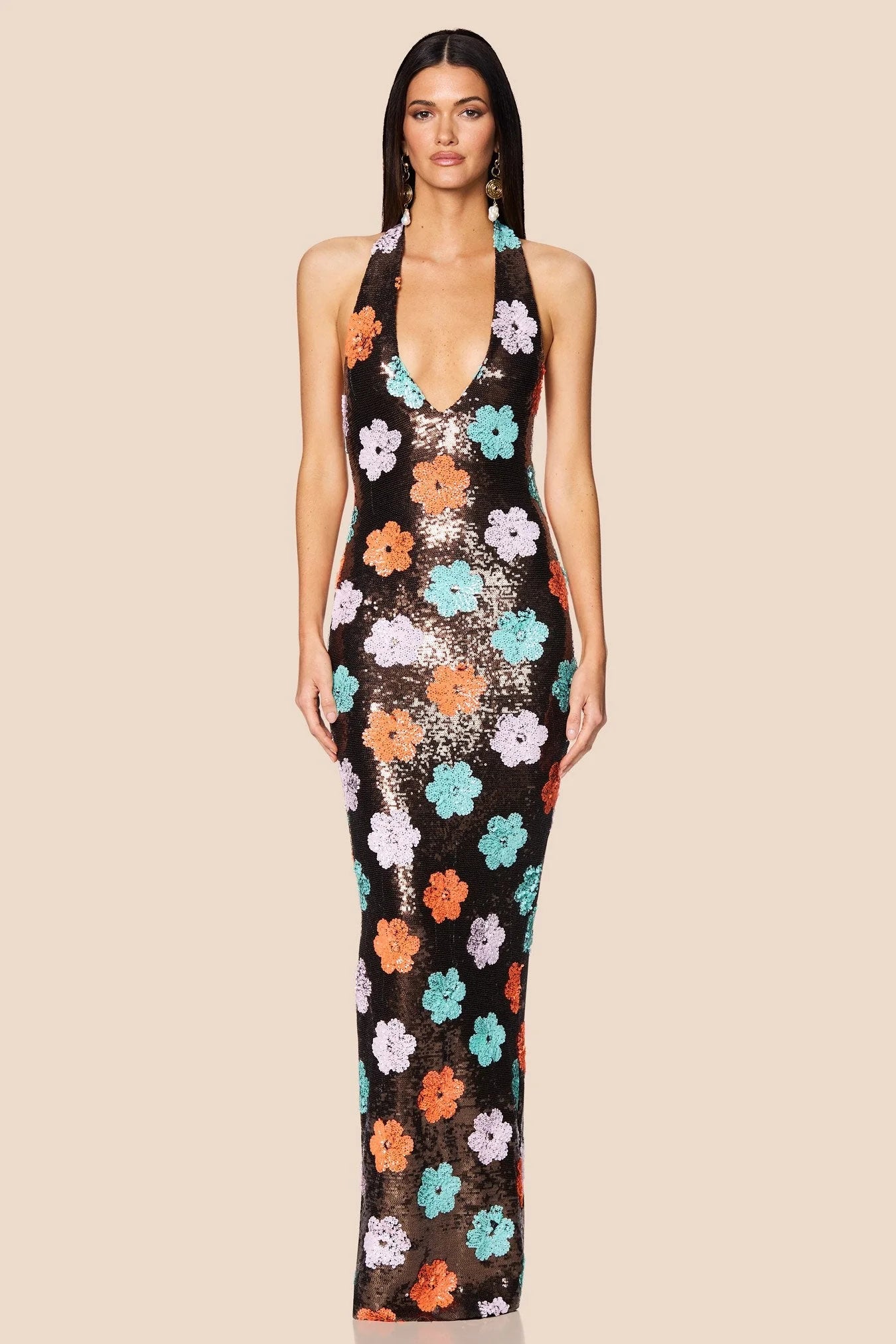 Sienna Halter Gown Floral - Nookie
