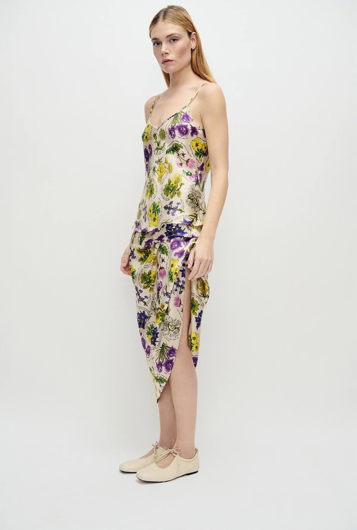 Bias Cut Cami Endangered Flowers