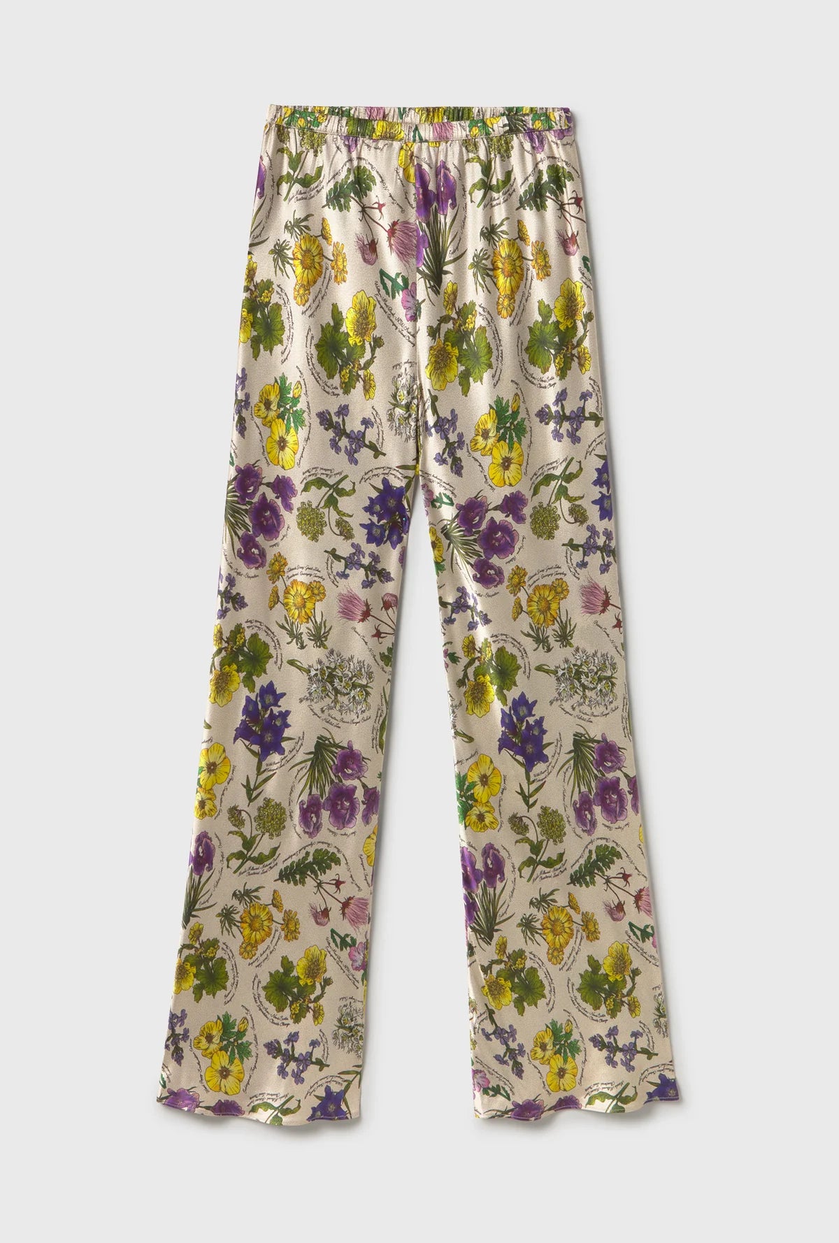 Bias Cut Pants Endangered Flowers