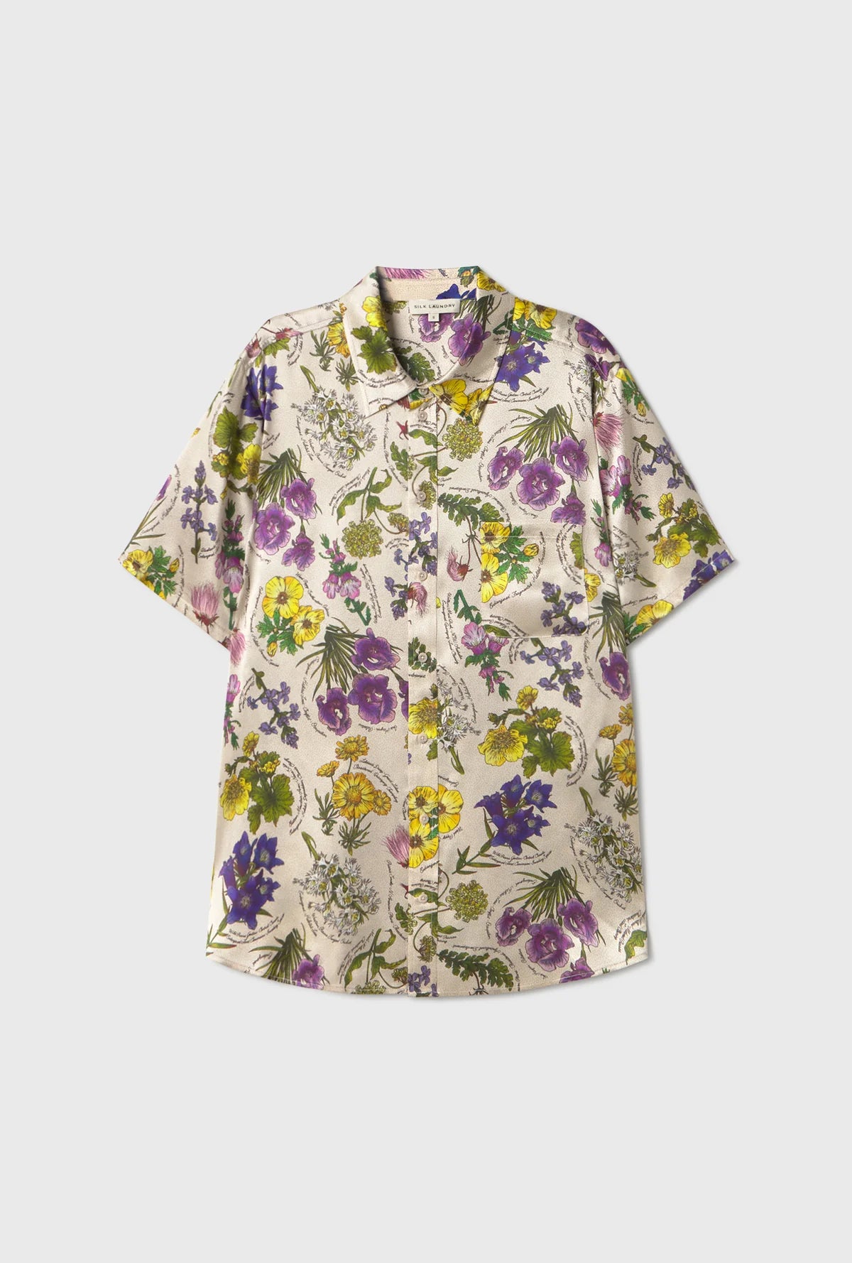 Short Sleeve Boyfriend Shirt Endangered Flowers