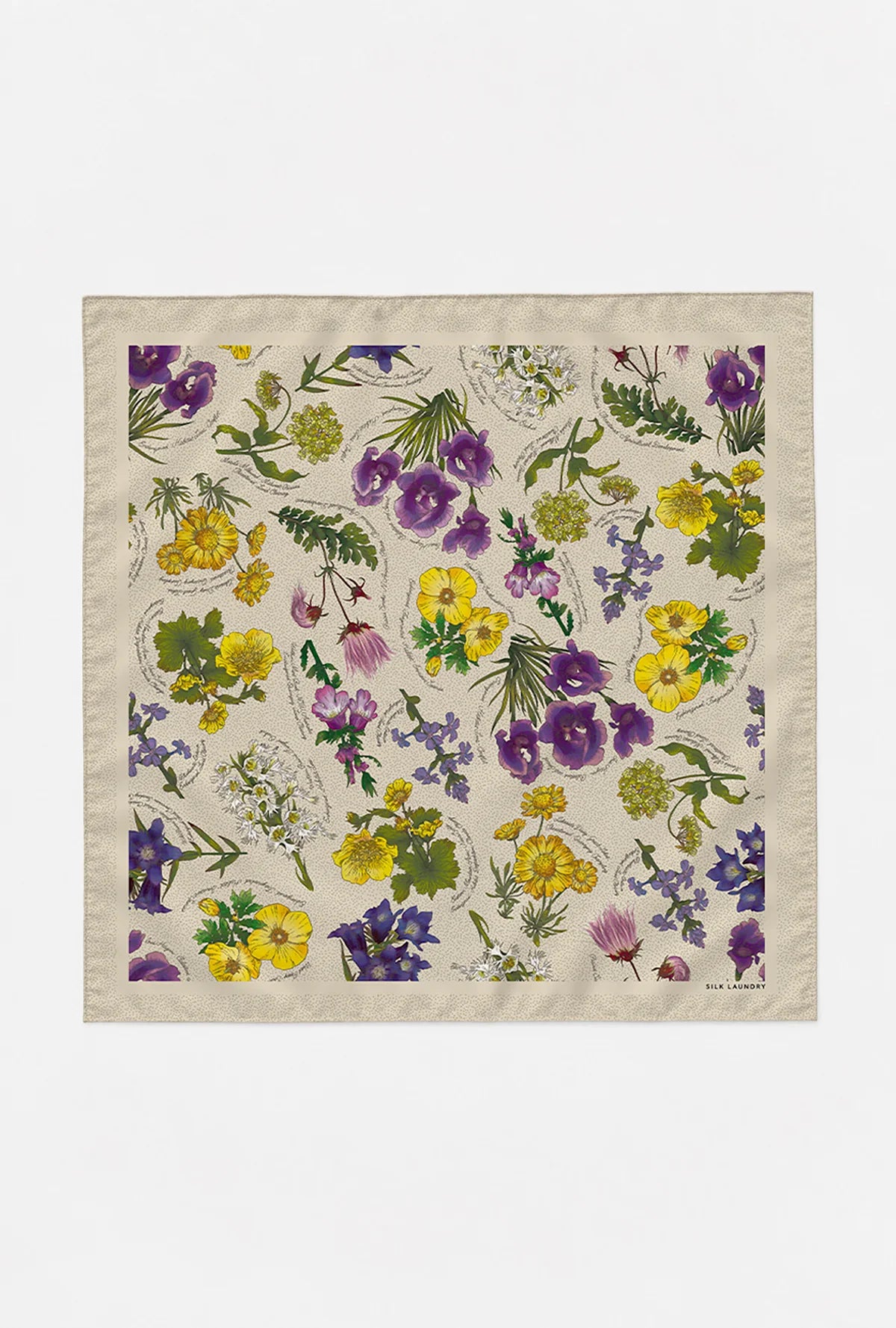 Twill Scarf Endangered Flowers
