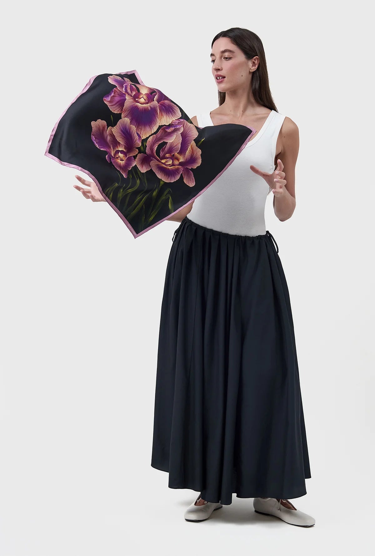 Twill Scarf Iris One Size