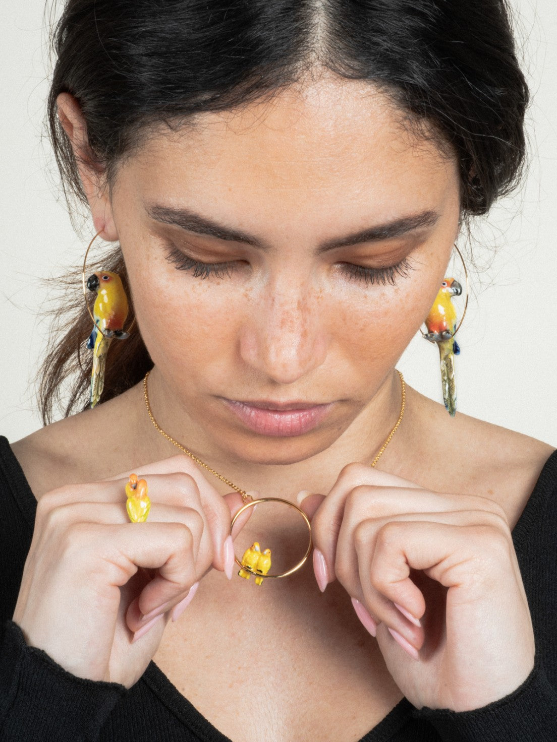 Sun Parrot Earrings