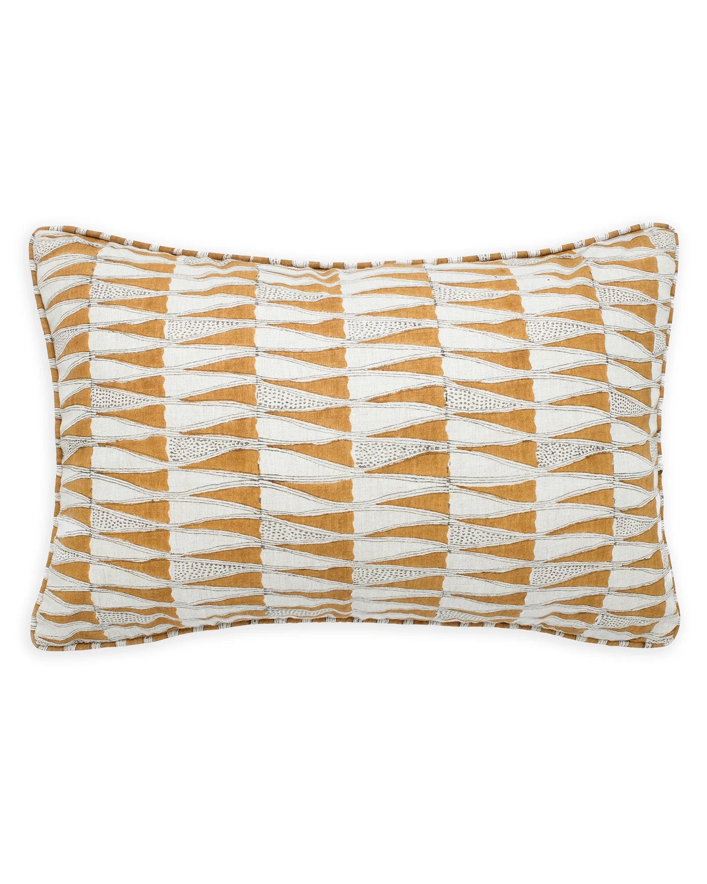Tangier Saffron Linen Cushion 35x55cm