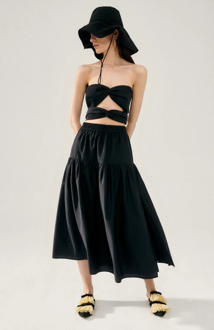 Cotton Silk Twist Top Black